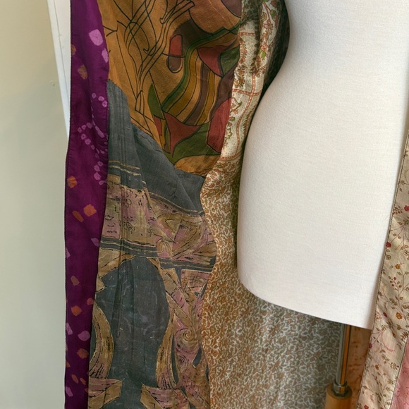 Silk Sacred Threads Robe Vintage - Picture 5 of 10